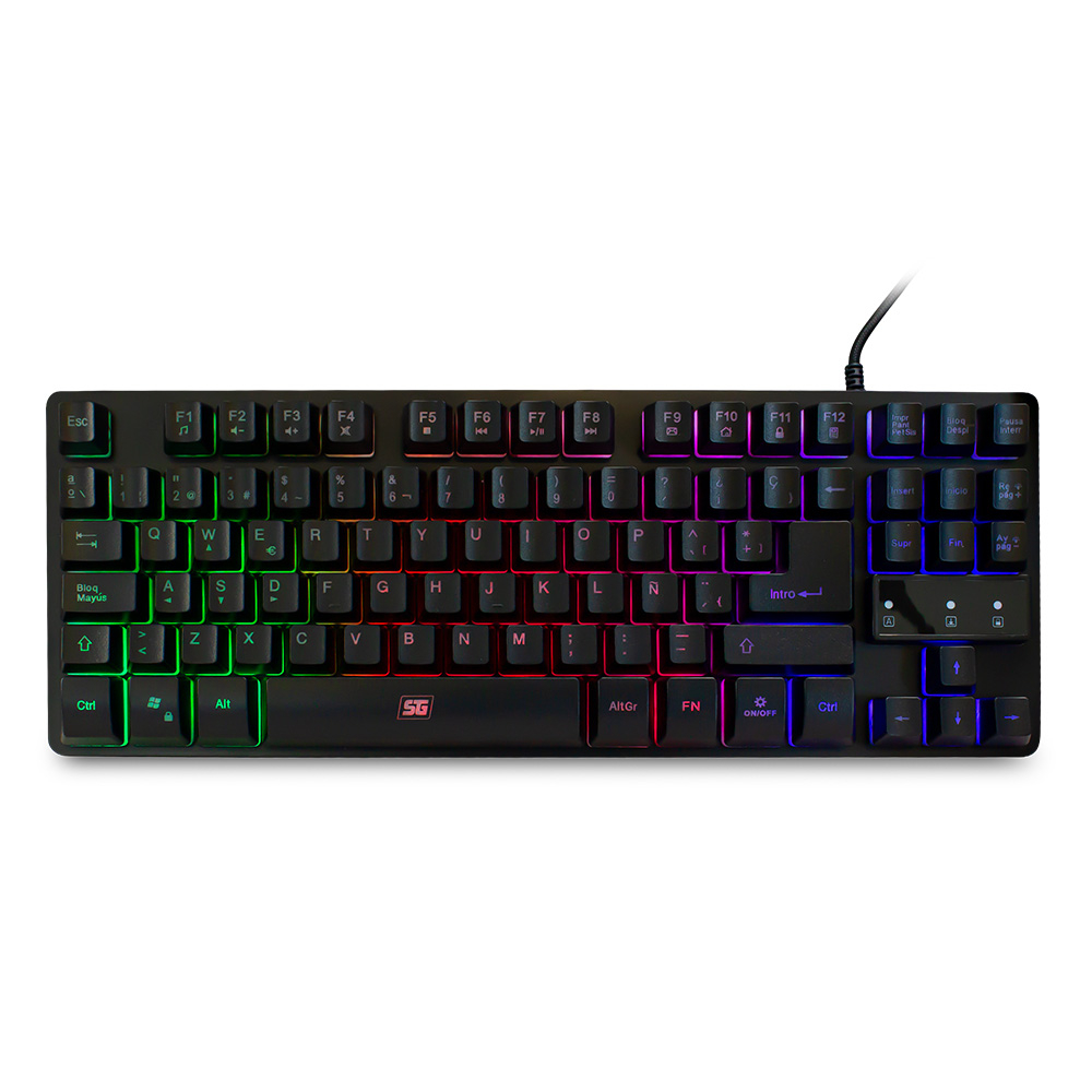 Teclado Gaming Satellite GK-51 King Fight RGB Mecánico Alámbrico Negro -  (Inglés)